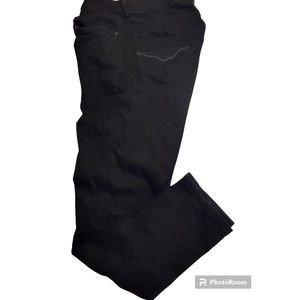 IZOD Men's Size 34x32 Black Denim Jean Slim Fit Straight Leg Jeans Zipper